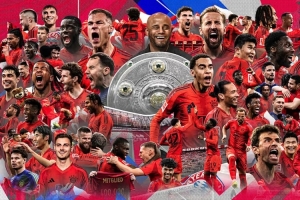 万博体育官网-尽情施放！拜仁官网夺冠海报：凯恩怒吼，孔帕尼喜笑颜开